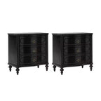 Table d'appoint à 3 tiroirs Linus (lot de 2) | ART OF LIVING DESIGNS