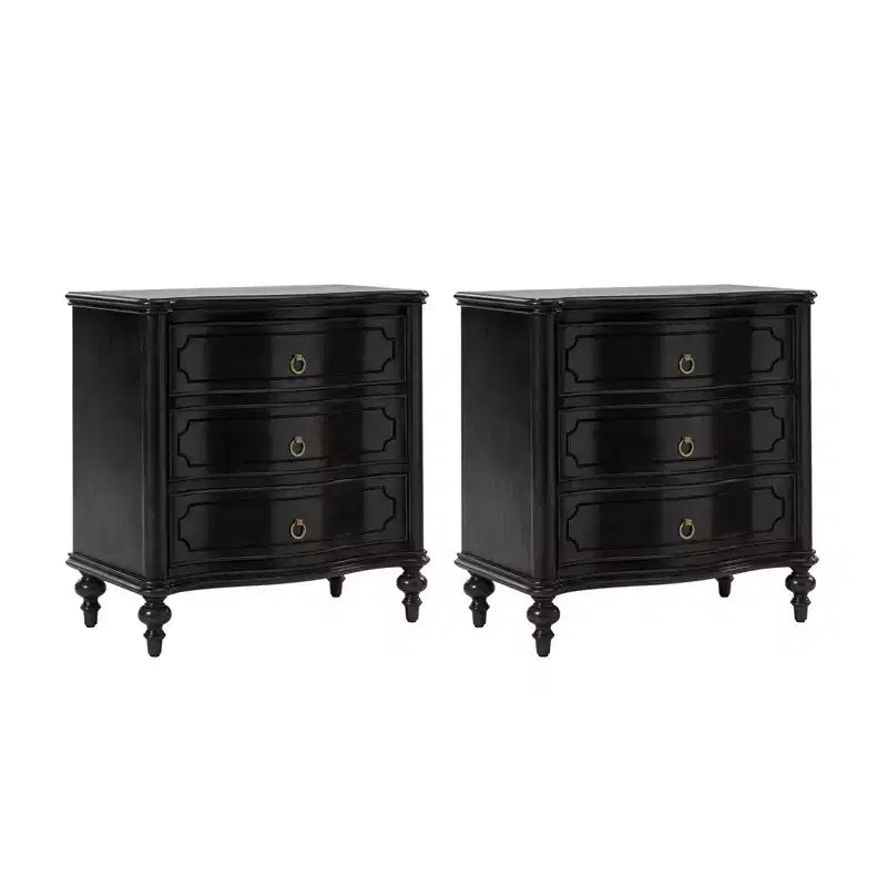Table d'appoint à 3 tiroirs Linus (lot de 2) | ART OF LIVING DESIGNS