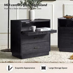 Table d'appoint Alcide avec USB et lumière LED lot de 2 | ART OF LIVING DESIGNS-NOIR