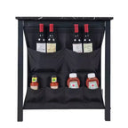 Ensemble table de cuisine extensible 3 pièces VECELO 63" avec bancs, salle à manger moderne pour 8/6/4 personnes, noir/marron/blanc