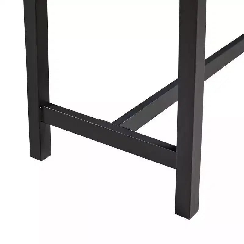 Ensemble table de cuisine extensible 3 pièces VECELO 63" avec bancs, salle à manger moderne pour 8/6/4 personnes, noir/marron/blanc
