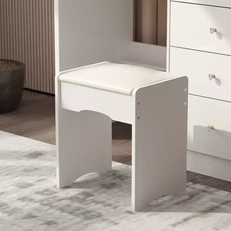 Famapy 39,4W Coiffeuse Miroir avec Tabouret et Tiroirs de Rangement