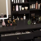Famapy 39,4W Coiffeuse Miroir avec Tabouret et Tiroirs de Rangement
