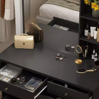 Famapy 39,4W Coiffeuse Miroir avec Tabouret et Tiroirs de Rangement