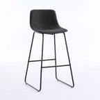 Tabourets de bar à hauteur de comptoir FERPIT en fausse fourrure (lot de 2), tabourets de bar rembourrés avec repose-pieds