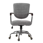 Cole, PU Leather Task Office Chair,27.12 D x 24.75 W x 36.25-39.37 H,Grey