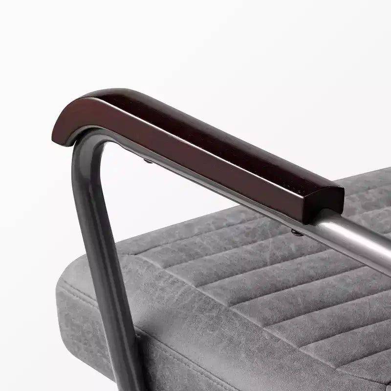 Cole, chaise de bureau en similicuir, 27,12 P x 24,75 L x 36,25-39,37 H, gris