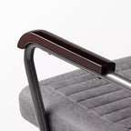Cole, chaise de bureau en similicuir, 27,12 P x 24,75 L x 36,25-39,37 H, gris