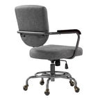 Cole, chaise de bureau en similicuir, 27,12 P x 24,75 L x 36,25-39,37 H, gris