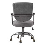 Cole, chaise de bureau en similicuir, 27,12 P x 24,75 L x 36,25-39,37 H, gris