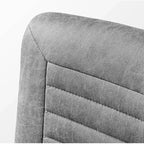 Cole, chaise de bureau en similicuir, 27,12 P x 24,75 L x 36,25-39,37 H, gris