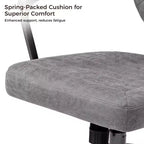 Cole, chaise de bureau en similicuir, 27,12 P x 24,75 L x 36,25-39,37 H, gris