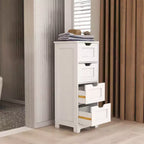 Meuble de rangement pour linge AndMakers, 30 cm L x 30 cm P x 83 cm H, en bois blanc, avec 4 tiroirs