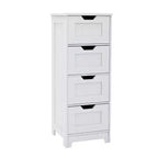 Meuble de rangement pour linge AndMakers, 30 cm L x 30 cm P x 83 cm H, en bois blanc, avec 4 tiroirs