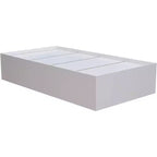 Lit plateforme double en bois avec rangement Kings Brand Furniture, blanc - Meuble de chambre durable et fonctionnel