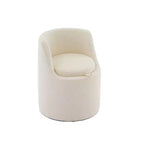 HYLEORY Pouf de maquillage avec rangement, tabouret de vanité rembourré avec dossier pliable, repose-pieds cylindrique moderne pour salon et chambre à coucher