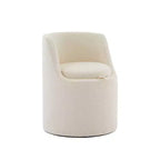 HYLEORY Pouf de maquillage avec rangement, tabouret de vanité rembourré avec dossier pliable, repose-pieds cylindrique moderne pour salon et chambre à coucher