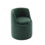 HYLEORY Pouf de maquillage avec rangement, tabouret de vanité rembourré avec dossier pliable, repose-pieds cylindrique moderne pour salon et chambre à coucher