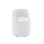 HYLEORY Pouf de maquillage avec rangement, tabouret de vanité rembourré avec dossier pliable, repose-pieds cylindrique moderne pour salon et chambre à coucher
