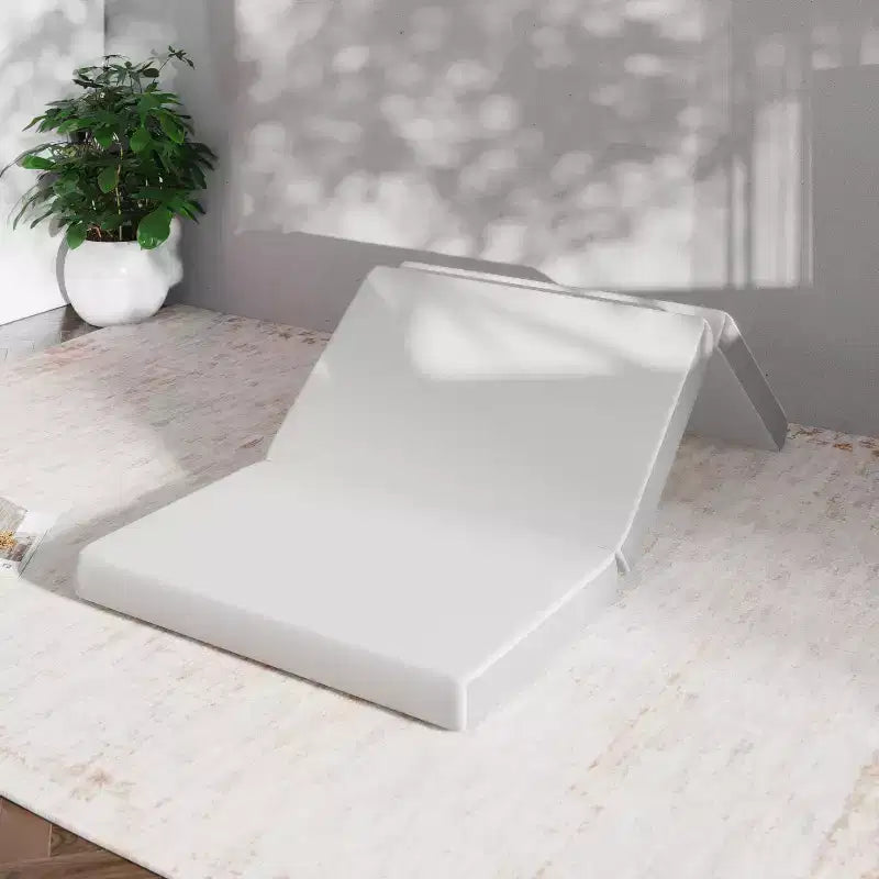 Matelas Emma et Oliver Cooling Tri-Fold en mousse à mémoire de forme en boîte avec base en mousse de soutien et housse lavable