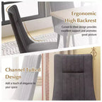 Lot de 2/4 chaises de salle à manger Costway avec dossier haut touffeté, pieds en bois d'hévéa, style moderne
