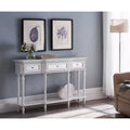Kings Grand Furniture - Narod Console Sofa Table with Storage Drawers and Shelf for Entryway, White
