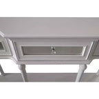 Kings Grand Furniture - Table console de canapé Narod avec tiroirs de rangement et étagère pour entrée, Blanc
