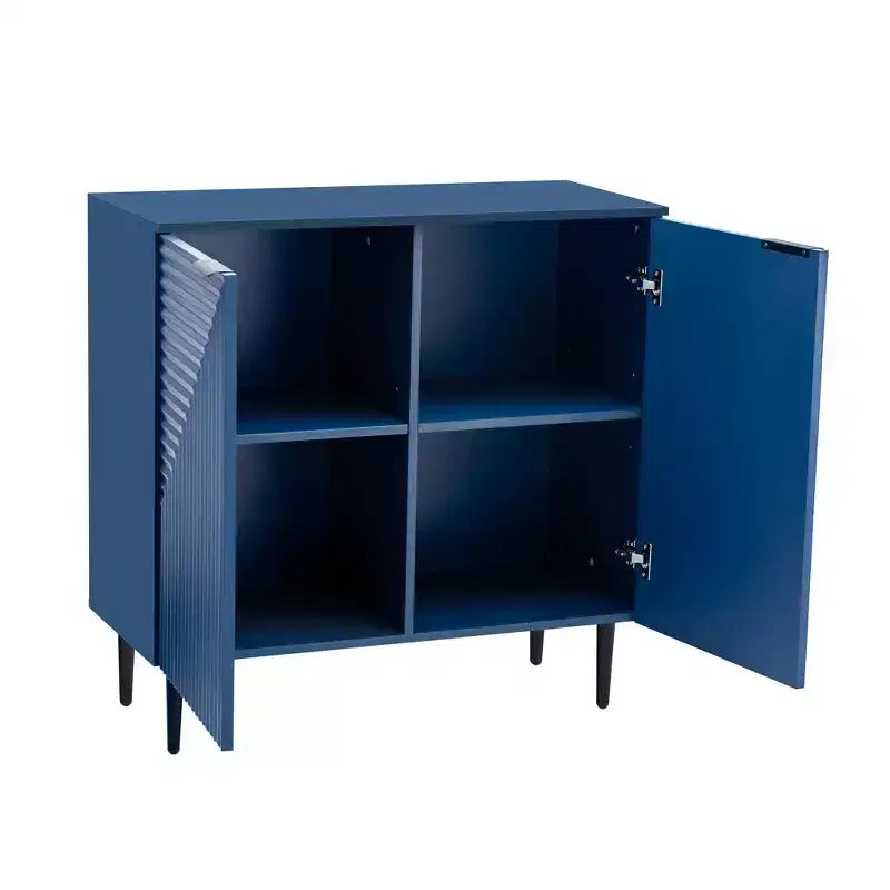 GDFStudio Alisha Armoire de rangement moderne à 2 portes avec étagères réglables