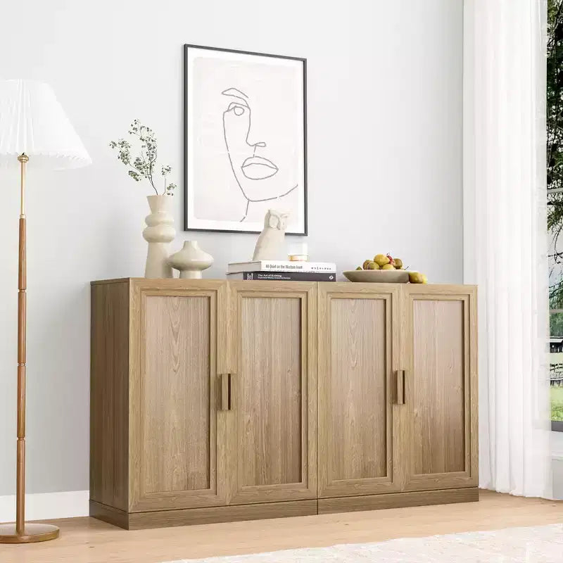 Armoire de rangement d'appoint Dovelina Gershwin - Organisateur polyvalent avec étagères réglables et gestion des câbles