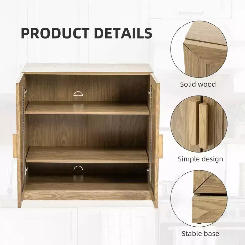Armoire de rangement d'appoint Dovelina Gershwin - Organisateur polyvalent avec étagères réglables et gestion des câbles
