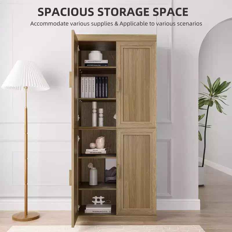 Armoire de rangement d'appoint Dovelina Gershwin - Organisateur polyvalent avec étagères réglables et gestion des câbles