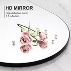 PexFix Grand miroir mural ou sur pied en bois arqué noir de 23 po L x 67 po H