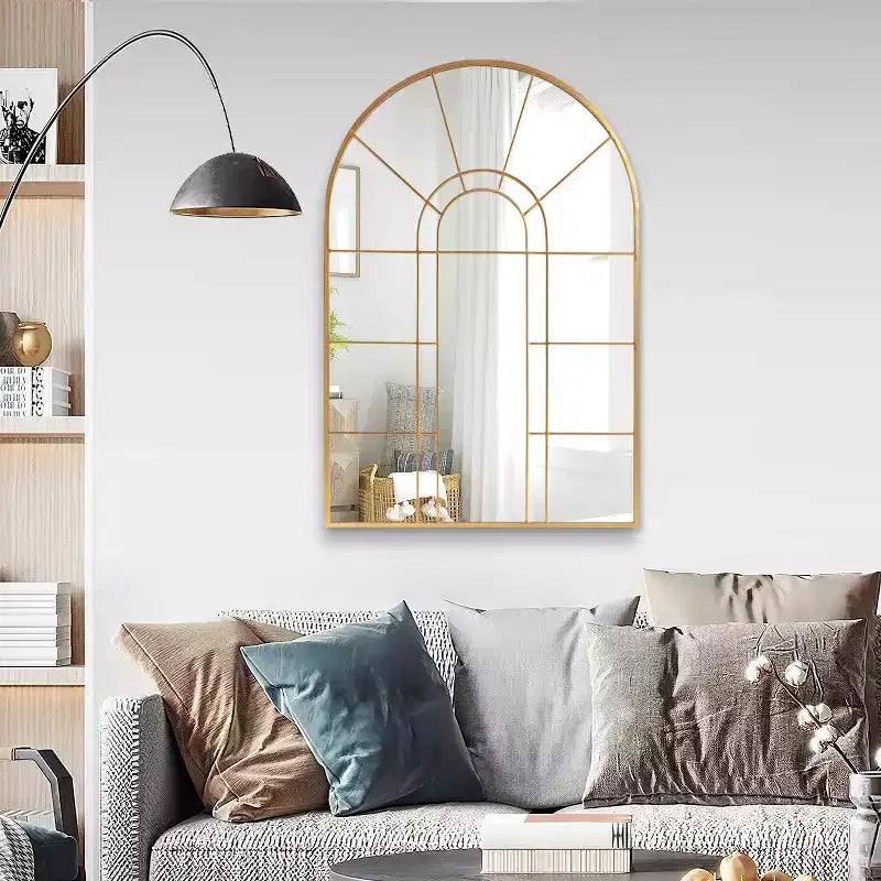 PexFix Miroir mural cintrée avec cadre en métal