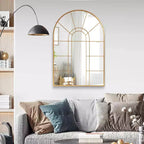 PexFix Miroir mural cintrée avec cadre en métal
