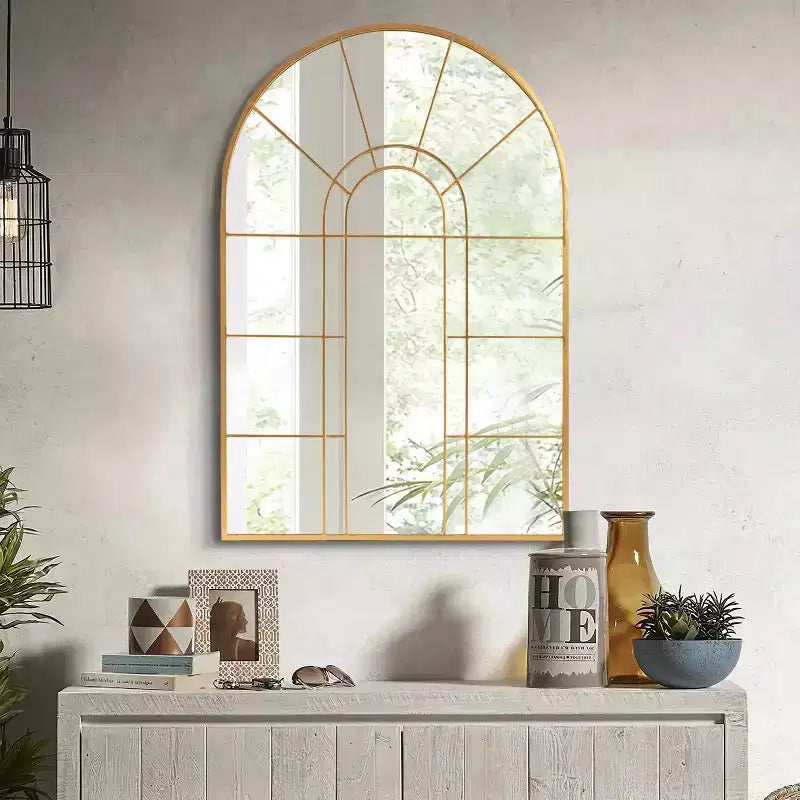 PexFix Miroir mural cintrée avec cadre en métal