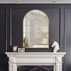 PexFix Miroir mural cintrée avec cadre en métal