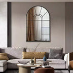 PexFix Miroir mural cintrée avec cadre en métal