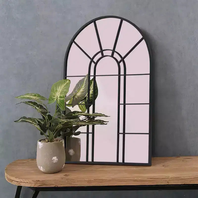 PexFix Miroir mural cintrée avec cadre en métal
