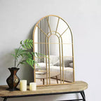 PexFix Miroir mural cintrée avec cadre en métal