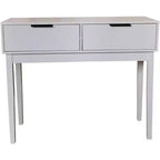 Kings Brand Furniture - Console Table en Bois Blanc Atmore avec 2 Tiroirs de Rangement pour Entrée, Couloir, Salon, Derrière le Canapé