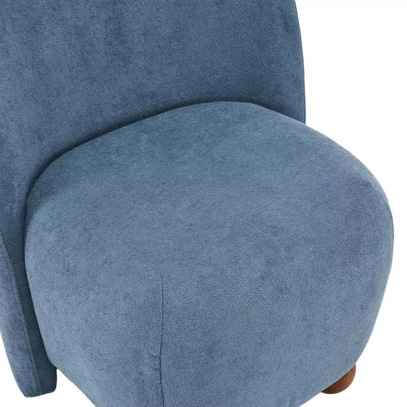 GDFStudio Samuel, fauteuil d'appoint moderne sans accoudoirs, dossier bas, blanc
