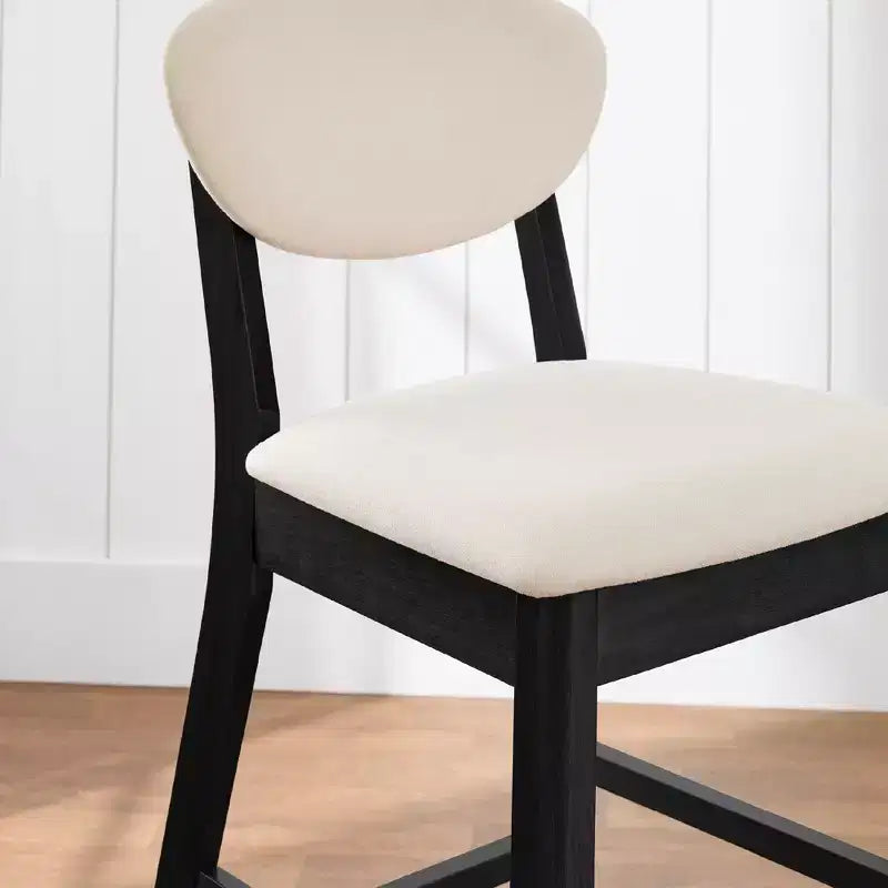 Lot de 2 tabourets de bar mi-hauts en bois et tissu, style moderne du milieu du siècle, de la marque Best Choice Products