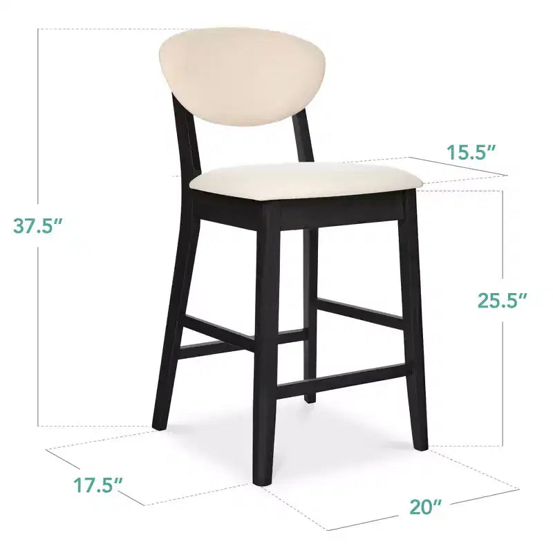 Lot de 2 tabourets de bar mi-hauts en bois et tissu, style moderne du milieu du siècle, de la marque Best Choice Products