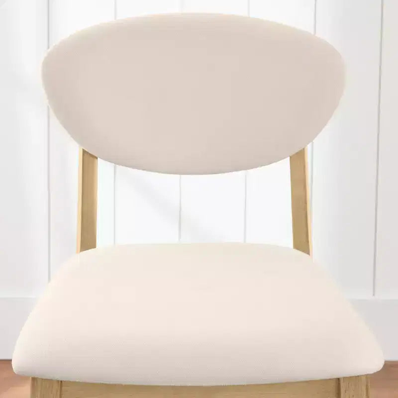 Lot de 2 tabourets de bar mi-hauts en bois et tissu, style moderne du milieu du siècle, de la marque Best Choice Products