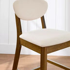 Lot de 2 tabourets de bar mi-hauts en bois et tissu, style moderne du milieu du siècle, de la marque Best Choice Products