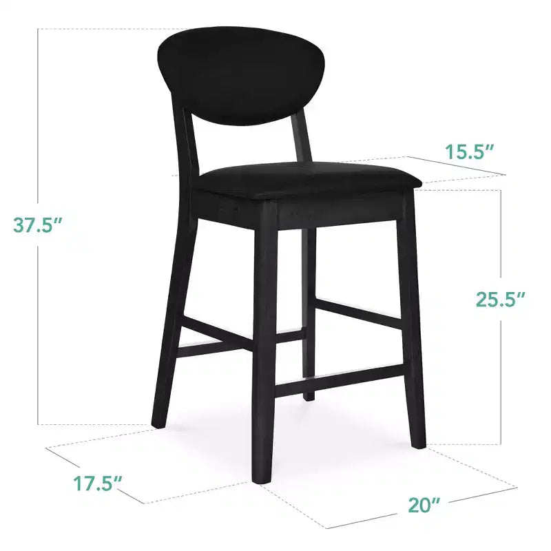 Lot de 2 tabourets de bar mi-hauts en bois et tissu, style moderne du milieu du siècle, de la marque Best Choice Products