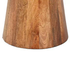Table d'appoint ronde Christopher Knight Home Vera en bois de manguier et métal, doré/noyer