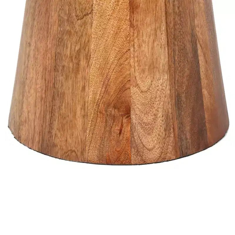 Table d'appoint ronde Christopher Knight Home Vera en bois de manguier et métal, doré/noyer