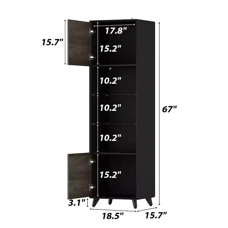 Meuble de Rangement Vertical Famapy à Deux Portes – Élégant et Robuste