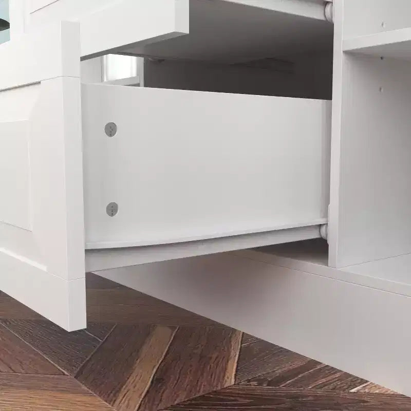Meuble de cuisine en bois Hitow avec 3 tiroirs, 13 étagères et supports pour tasses et bouteilles
